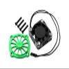 Aluminum 7075 Alloy Motor Heatsink with Metal Frame Cooling Fan and Protective Cover for Arrma 1/10 Gorgon 4X2 Mega 550 Brushed Monster Truck-ARA3230 Upgrades - Green view 1