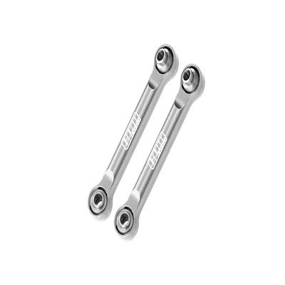 Aluminum 7075 Alloy Front Steering Link Rods for Arrma 1/14 Mojave GROM MEGA 380 Brushed 4X4 Small Scale Desert Truck RTR-ARA2104 Upgrades - Silver
