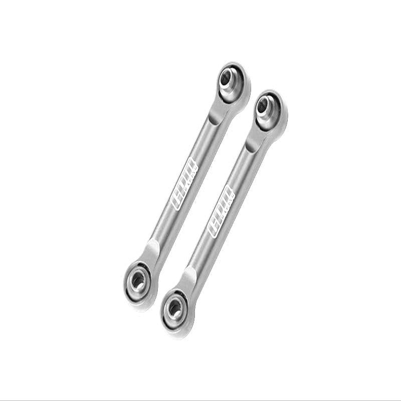 Aluminum 7075 Alloy Front Steering Link Rods for Arrma 1/14 Mojave GROM MEGA 380 Brushed 4X4 Small Scale Desert Truck RTR-ARA2104 Upgrades - Silver
