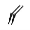 4140 Medium Carbon Steel Rear CVD Drive Shafts (40mm) with 7075 Alloy Wheel Hex for Arrma 1/14 Mojave GROM MEGA 380 Brushed 4X4 Small Scale Desert Truck RTR-ARA2104 Upgrades - Silver view 1