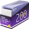 200 Hard Plastic Card Sleeves, Premium Plastic Baseball Card Sleeves, 3" x 4" Trading Cards Holder, Sports Baseball Football Game Cards Protectors (100 Hard Sleeve + 100 Soft Sleeve) view 1