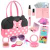 Pretend Play Purse for Little Girls, Toddler Purse with Pretend Makeup Toys for Toddlers, Princess Pretend Play Purse Toys with Accessories, Kids Purse Toy Birthday Gift for Girls Age 3 4 5 6+ view 1