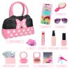 Pretend Play Purse for Little Girls, Toddler Purse with Pretend Makeup Toys for Toddlers, Princess Pretend Play Purse Toys with Accessories, Kids Purse Toy Birthday Gift for Girls Age 3 4 5 6+ view 4