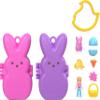 Polly Pocket x Peeps, 6 Micro Dolls & 2 Playsets with 6 Themed Accessories & Clip Keychains, Travel Toy, Partnership Compact view 1