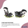 Peg Perego Primo Viaggio All-in-One Convertible Car Seat  Newborn to 10+ Years  5-120 lbs  Height Adjustable & Slim, 100% FR-Free, Made in Italy, Licorice (Black) view 3
