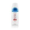 ALBO BABY- Glass Blue Baby Bottle Natural Flow Feeding, 240ML Anti-Colic Valve with Natural Response Nipple,1 Pack 6M+ view 1