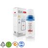 ALBO BABY- Glass Blue Baby Bottle Natural Flow Feeding, 240ML Anti-Colic Valve with Natural Response Nipple,1 Pack 6M+ view 2