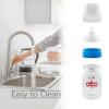ALBO BABY- Glass Blue Baby Bottle Natural Flow Feeding, 240ML Anti-Colic Valve with Natural Response Nipple,1 Pack 6M+ view 3