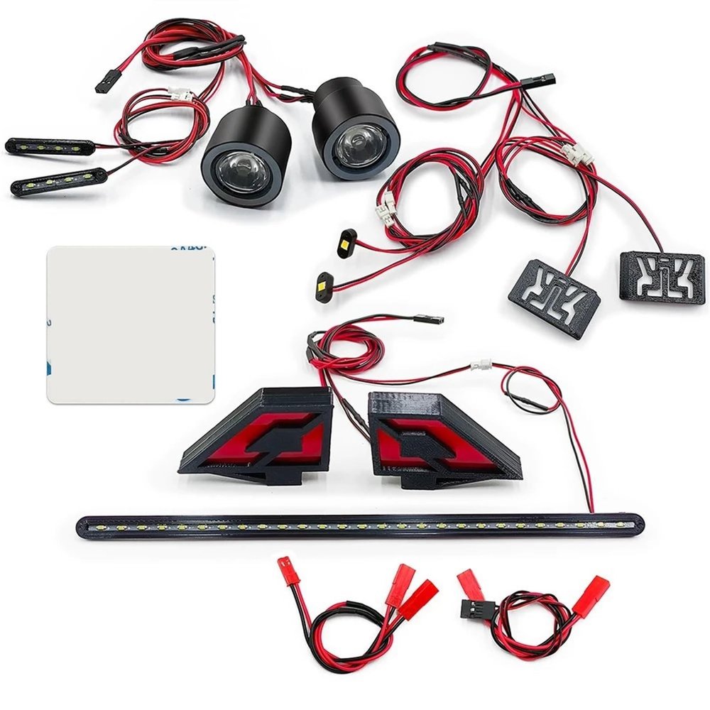 VBCERSDZ RC Car Lamp Compatible With FELONY 6S For BLX For Street For Bash For All-Road 1/7 For Muscle Car Parts RC Car Front/Rear/Side Lights Headl Set
