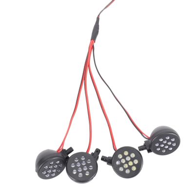 VBCERSDZ RC Car Lamp Compatible With HPI For BAJA For Rovan For King For Motor 1/5 RC Car Parts Accessories 4 Pc Lights Receiver Kit Plastic Shell Lotus Headl