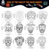 MineIdea 24 Pack Day of The Dead DIY Masks, Color You Own Sugar Skull Mask Painting Dia De Muertos Halloween Paper Masks with 12 Watercolor Pens and Elastic Headbands for Halloween Party, Crafts view 2