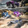 Sjpzwcrl Remote Control Car Toy Truck: - Hand Controlled Monster Truck Toys RC Car Electric Rock Crawler RC with Headlights and Colorful Toy Cars Body Lights for Boy Kids (Purple) view 2