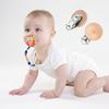Anemeeoke 10PCS Natural Beech Wood Pacifier Suspender Clips, for Teething Grasping Toy, Charm DIY Pacifier Clips Holder Accessories view 3