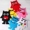Color Monster Hand Puppets Set, My Emotional Little Monster Cartoon Doll, Blue/Red Monster Hand Puppets, Color Hand Puppets Set view 2