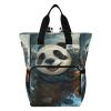 Cute Panda Astronaut Diaper Bag Travel Backpack Large Capacity Tote Mom Bags for Dad Women Girls view 1