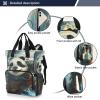 Cute Panda Astronaut Diaper Bag Travel Backpack Large Capacity Tote Mom Bags for Dad Women Girls view 3