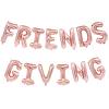 16 Inches FRIENDSGIVING Balloons Hanging Banner Decorations, Aluminum Foil Letter Balloons for Friendsgiving, Thanksgiving Day, Autumn, Fall Celebration Party Supplies (Rose Gold) view 1