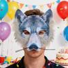 Hosfairy 1Pcs Halloween Animal Wolf Mask Wolf Masks Half Face Mask for Halloween Christmas Easter Masquerade Party Cosplay Props (Wolf Mask) view 4