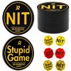 RUNNING HOT 10 Pcs Nit Button Set for Texas Hold'em & Omaha Poker Chips Set for The Stand-Up Game Stupid Game Poker Accessories Texas Holdem Poker Set (Round Black) view 1