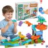 Dinosaur Marble Run Building for Kids: 3 4 5 6 7 8 Years Old Dinosaur Building Blocks Set Compatible with Major Brands - STEM Toy for Preschool Home for Boys Girls view 1