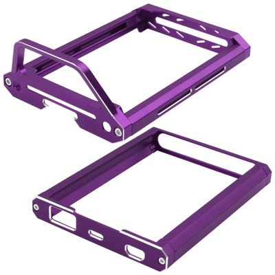 ShareGoo Metal Transmitter Screen Protector Frame Holder & Base Bracket Protective Compatible with Flysky Noble NB4 Transmitter Remote Control (Purple)
