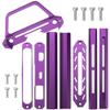 ShareGoo Metal Transmitter Screen Protector Frame Holder & Base Bracket Protective Compatible with Flysky Noble NB4 Transmitter Remote Control (Purple) view 3
