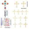 12Pack DIY Christian Cross Wind Chime Kit, Religious Arts and Crafts Set with Wooden Cross Ornaments Painting Supplies Multicolor Chime Tubes, Ideal for Bible School Sunday School Easter Activities view 2
