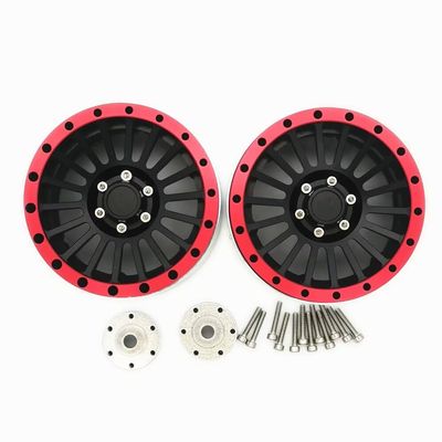 All Aluminum 2.6 Inch Beadlock Wheel Rims Wheel Hub 2pcs for Crawler RC TRX-4 TRX6 SCX10 D90 Redcat Gen8 Gen7 12mm Hex and 17mm Hex