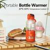huasida Portable Bottle Warmer 250ml Milk Warmer Constant Temperature Rechargeable Bottle Warmer Heated Travel Mug for Breastmilk or Formula view 2