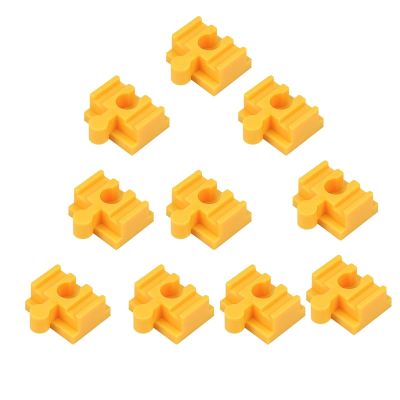 CoudarTitie Wooden Railway Track Adapter Pack for Train Sets, Yellow