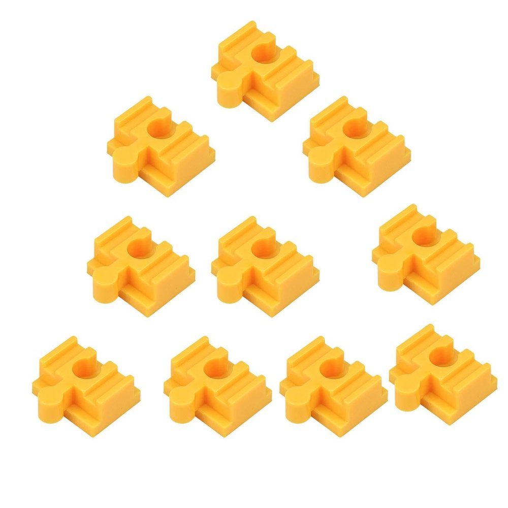 CoudarTitie Wooden Railway Track Adapter Pack for Train Sets, Yellow