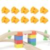 CoudarTitie Wooden Railway Track Adapter Pack for Train Sets, Yellow view 2