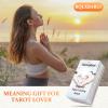 BQLXBABLT Unique Tarot Cards for Beginners with Meanings on Them 78PCS Divine Twin Flame Oracle Tarot Deck Set with Elements and Message on Them for Energy Life Love time Spiritual Journey and Career view 4