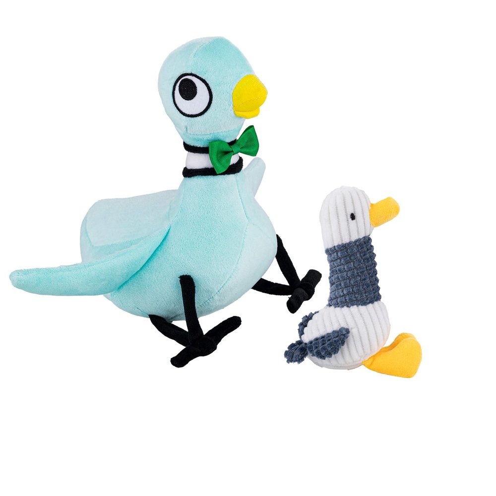 2pcs Pigeon Stuffed Animal Pigeon Plush with Small Little Duckling Soft Bird Plush Toy Birthday Gifts for Kids, Big Eyes, 12 in