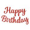 Red Glitter Happy Birthday Banner Sign, Birthday Garland Wall Door Banners Flag for Women Men Boys Girls Party Backdrop Decorations view 1
