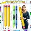 4 Pieces Giant Inflatable Crayon Pencil Balloon Set Back to Party Decoration for Room Playground Indoor Outdoor Birthday Party Theme Party Decoration Available view 2