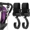 Pack of 2 Rotating Multifunctional Pram Hooks, Universal Toy Bag Pram Hooks (2 Pieces) view 4
