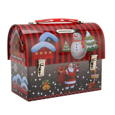 NOENNULL Safe Christmas Piggy Bank, Stainless Steel, Safe Pressure Storage, Candy Box, Money Box with Iron Buckle Handle, Adults and