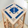 BeLongsYou Mahjong Mat, Anti Slip Noise Reduction for Table Soft  Wear-Resistant Mahjong Game Mat for Poker, Card, Board & Tile Games, Linen Fabric,Blue,98x98cm view 1