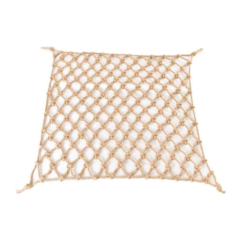 Child Safety Net, Hemp Rope Net, Climbing Net, Balcony Stair Anti-fall Net, Photo Wall Decoration Partition Ceiling Net, Obstacle Protection Garden Fence Net ,Rope Thickness 20mm Mesh 15cm(Size:3x3m)