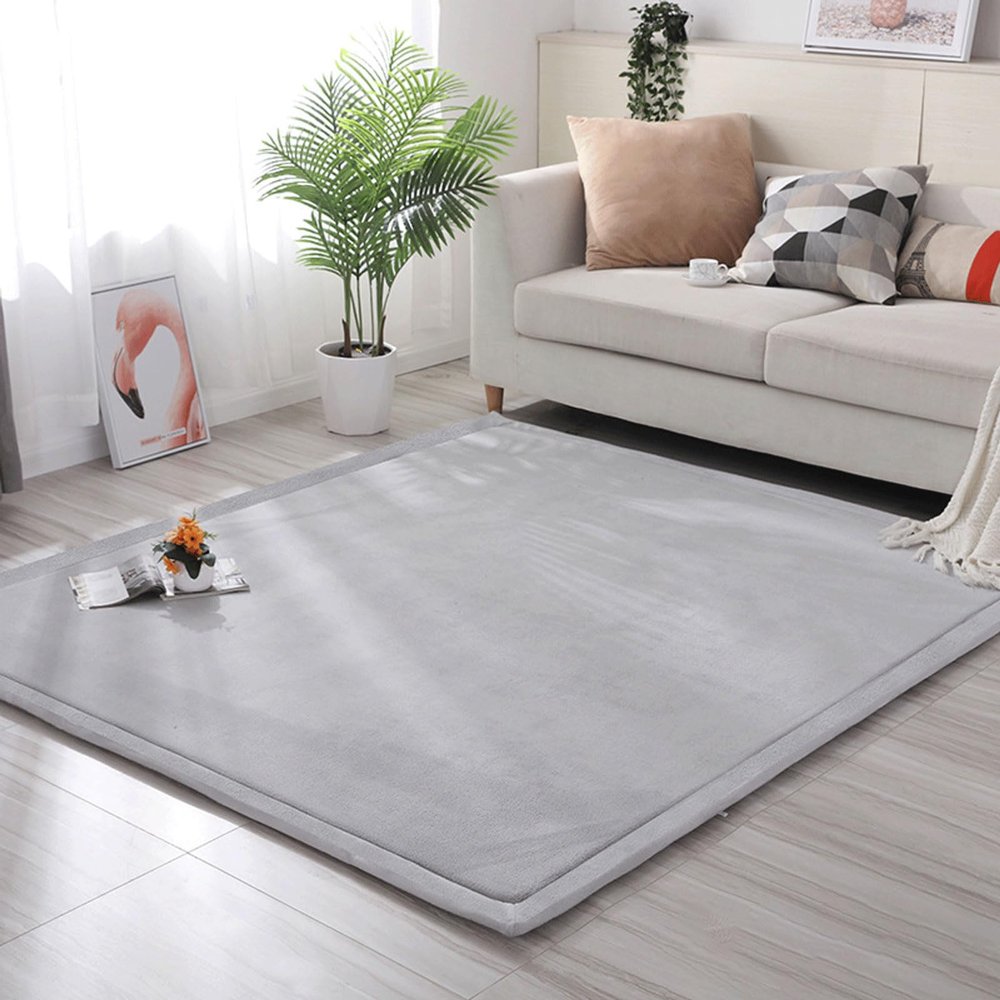 Coral Velvet Rug Nursery Bedroom PlayMat Nonslip Floor Carpet Sofa Living Room Carpet The perfect rug for sports and crawling -E-60 * 180cm