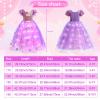 Acecharming Light Up Princess Costumes for Girls Halloween Costume Dress up Girls Fancy Dress for Kids Cosplay Halloween Pageant view 2