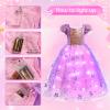 Acecharming Light Up Princess Costumes for Girls Halloween Costume Dress up Girls Fancy Dress for Kids Cosplay Halloween Pageant view 3
