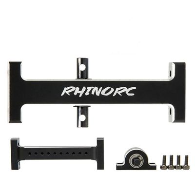 RHINOESC RhinoCrawler RC Hanger Beam,RC Holder Bridge,Metal Extend Driveshaft Axle for 1/10 Axial SCX10 Crawler Trucks Bridge Device Upgrade Parts(Adjustable V2 Set)