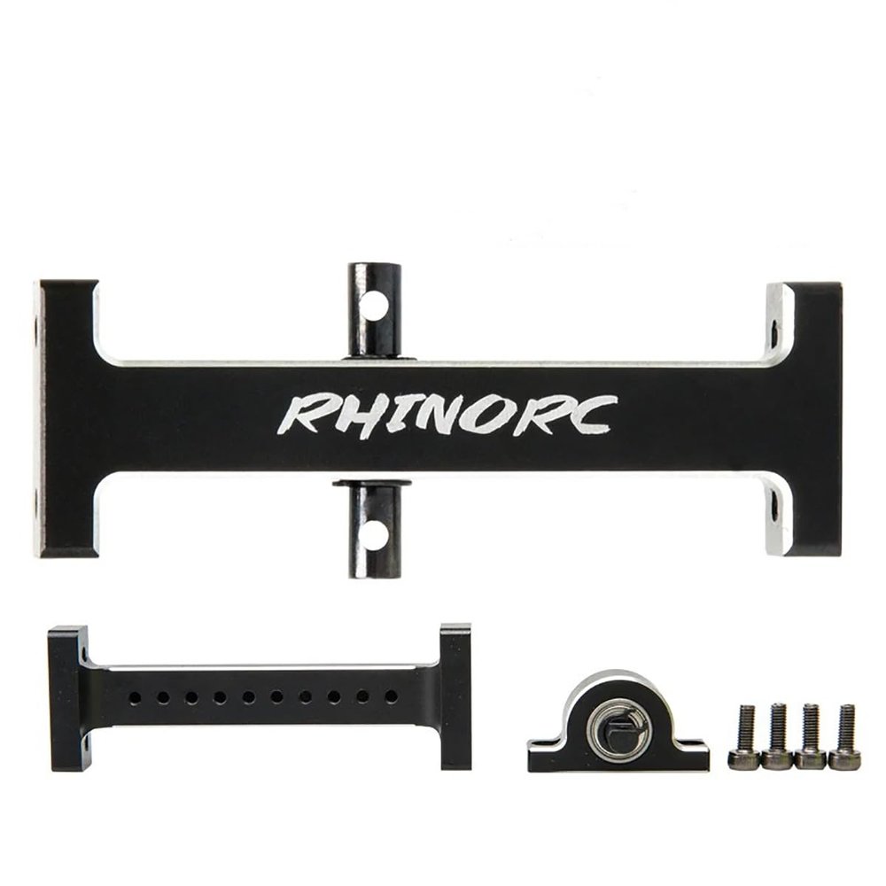 RHINOESC RhinoCrawler RC Hanger Beam,RC Holder Bridge,Metal Extend Driveshaft Axle for 1/10 Axial SCX10 Crawler Trucks Bridge Device Upgrade Parts(Adjustable V2 Set)