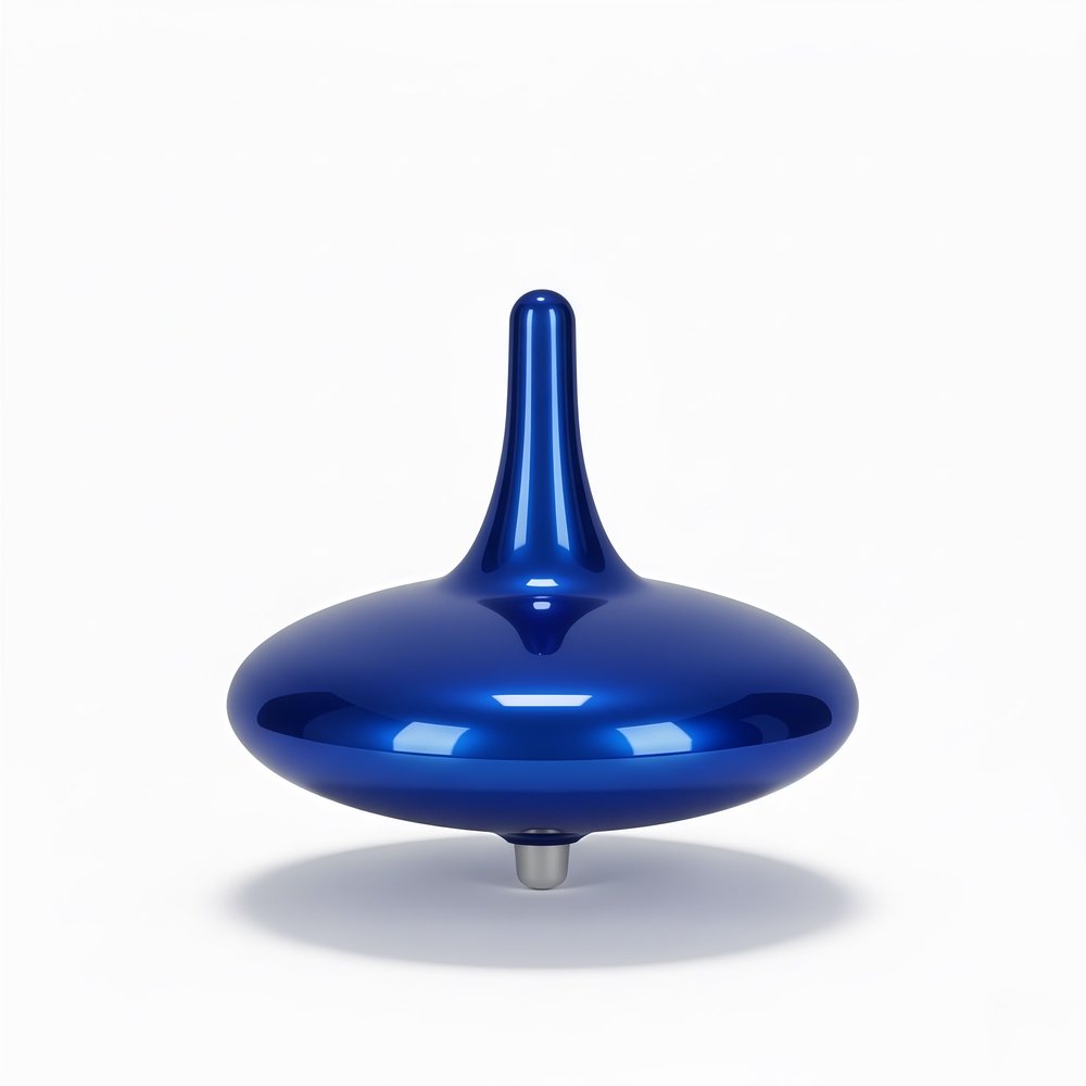 Hautech Electric Spinning Top, 6+ Hours Endless Spinning, LED Light Show, the Dreamer Spinning Top for Focus, Calm & Creativity, Timer-Enabled Design, Unique Gift for Adults (Stability Blue)
