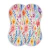 Nesatuwa 2 Pack Cotton Watercolor Flowers Baby Muslin Burp Cloths,Absorbent Soft Burping Clothes Baby Washcloths for Baby Boys and Girls view 1