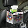 Car Organizer Back Seat Mandala Eye Car Seat Back Hanging Bag PU Leather Backseat Car Organizer Foldable Car Seat Storage Bag Car Accessories view 4