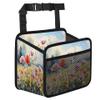 Wild Florals Car Organizer Back Seat Car Seat Back Hanging Bag PU Leather Backseat Car Organizer Foldable Car Seat Storage Bag Car Accessories view 1