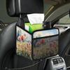 Wild Florals Car Organizer Back Seat Car Seat Back Hanging Bag PU Leather Backseat Car Organizer Foldable Car Seat Storage Bag Car Accessories view 4